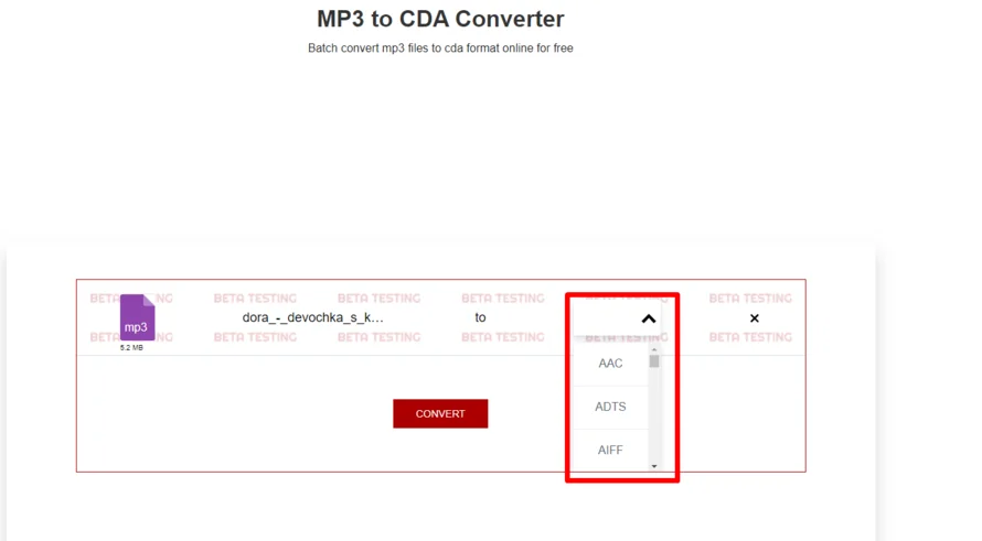 AnyConv MP3 to CDA Converter