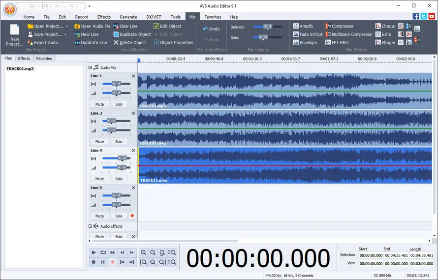 Программа AVS Audio Editor