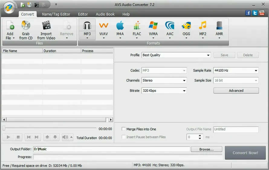 Скриншот AVS Audio Converter 1
