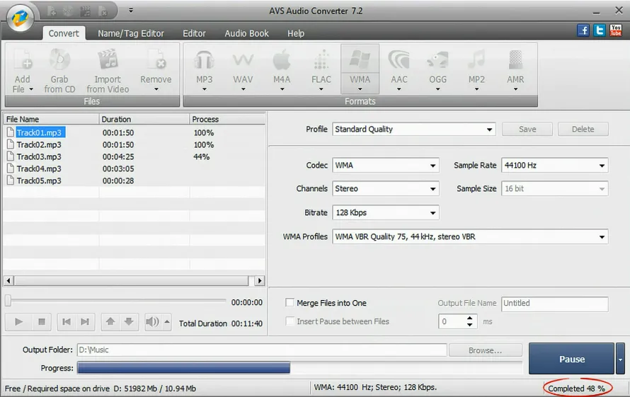 Скриншот AVS Audio Converter 2