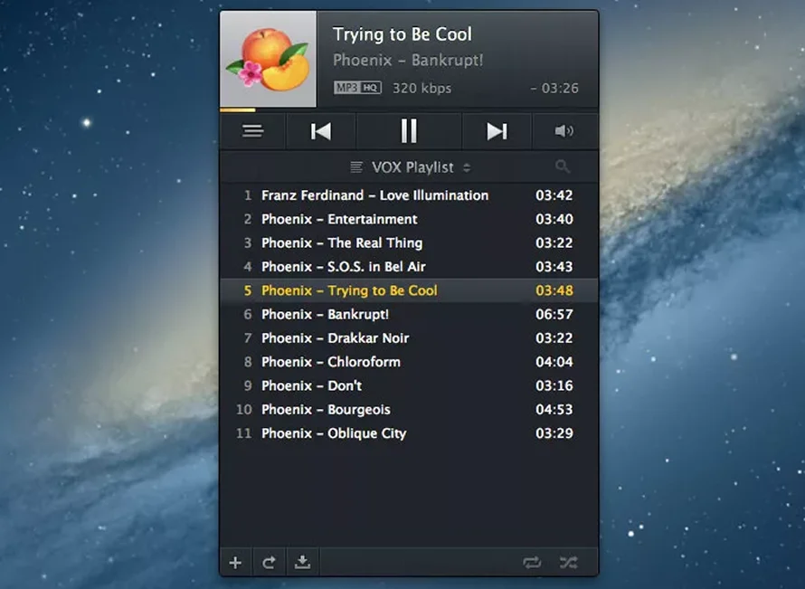 интерфейс VOX