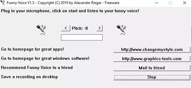 Скриншот программы Funny Voice