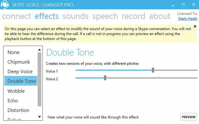 Скриншот Skype Voice Changer