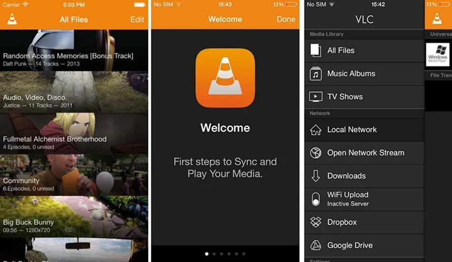 VLC плеер на iOS