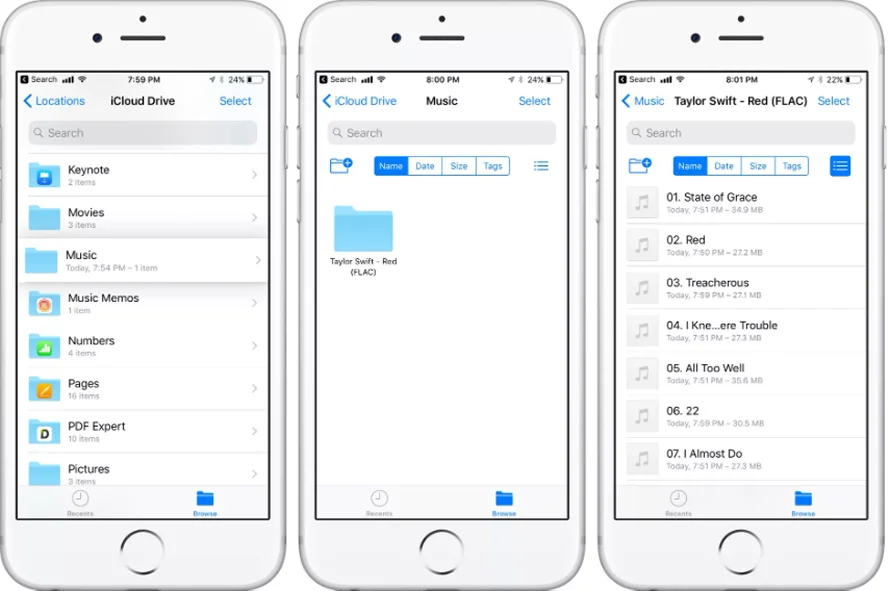 приложение «Файлы» на iPhone