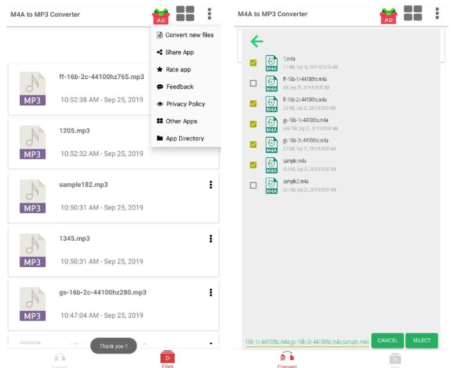 Интерфейс Audio Converter