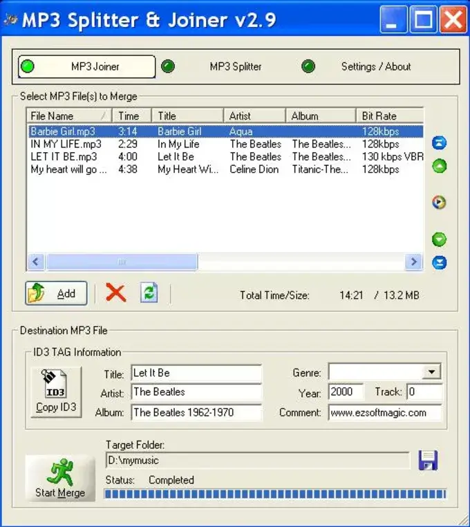 EZ Softmagic MP3 Splitter & Joiner