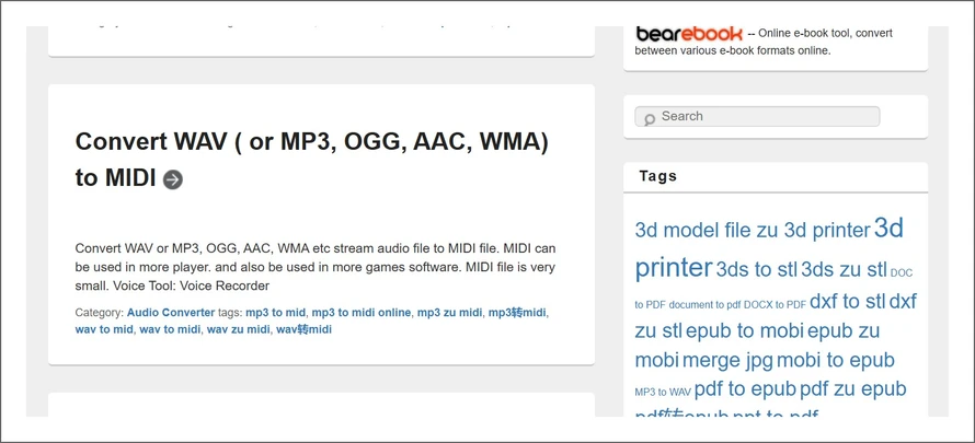 конвертация из WAV в MIDI