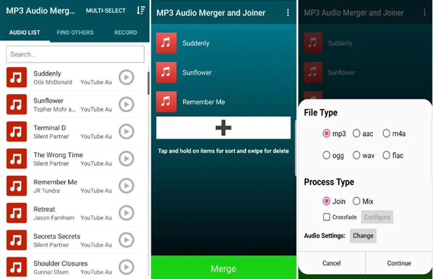 MP3 Audio Merger and Joiner