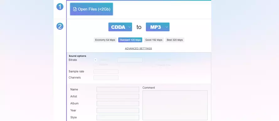 CDDA в MP3 онлайн