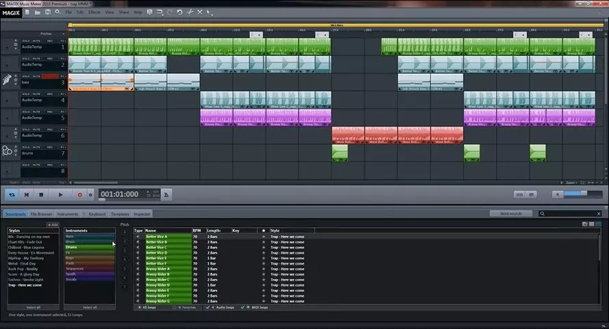 Скриншот программы Magix Music Maker