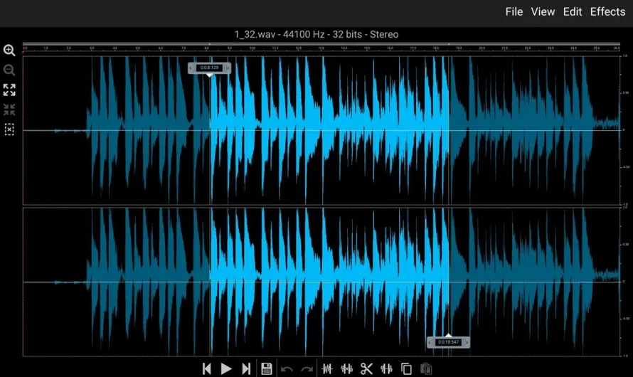 интерфейс Audio Editor: Music Maker MP3