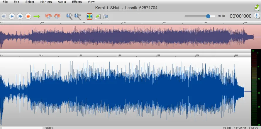 интерфейс TwistedWave Online