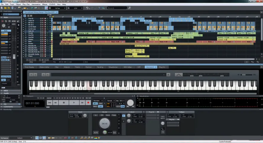 Скриншот MAGIX Samplitude Music Studio 3