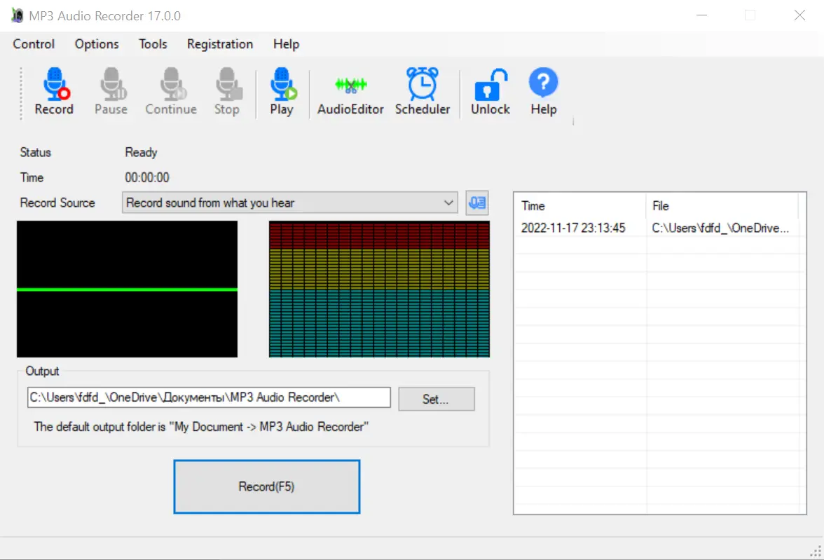 Скриншот MP3 Audio Recorder 1