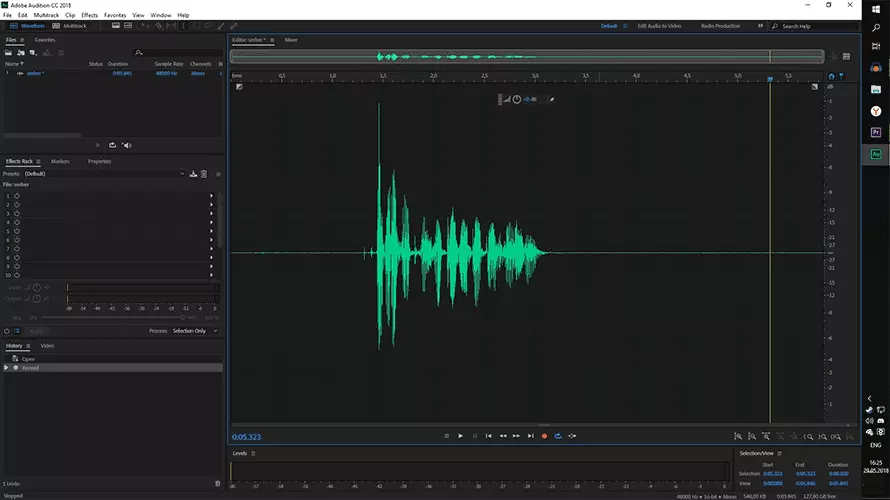 Изменение темпа музыки в программе Adobe Audition