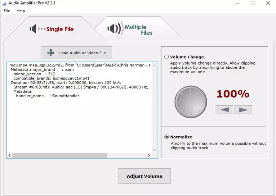 Скриншот программы Audio Amplifier Pro