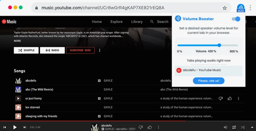 Chrome Volume Booster
