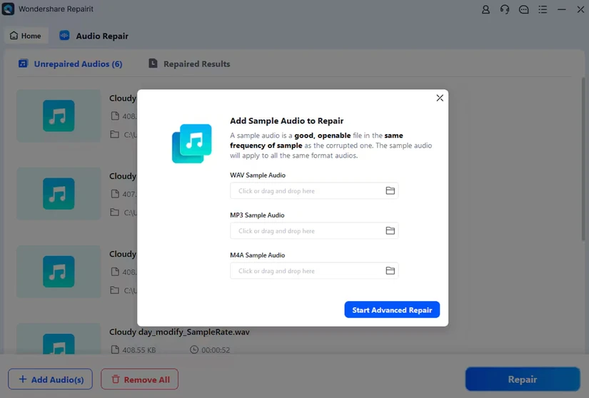 добавление сэмпла